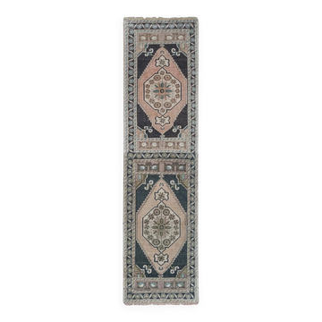 Tapis de couloir turc vintage 52x197 cm