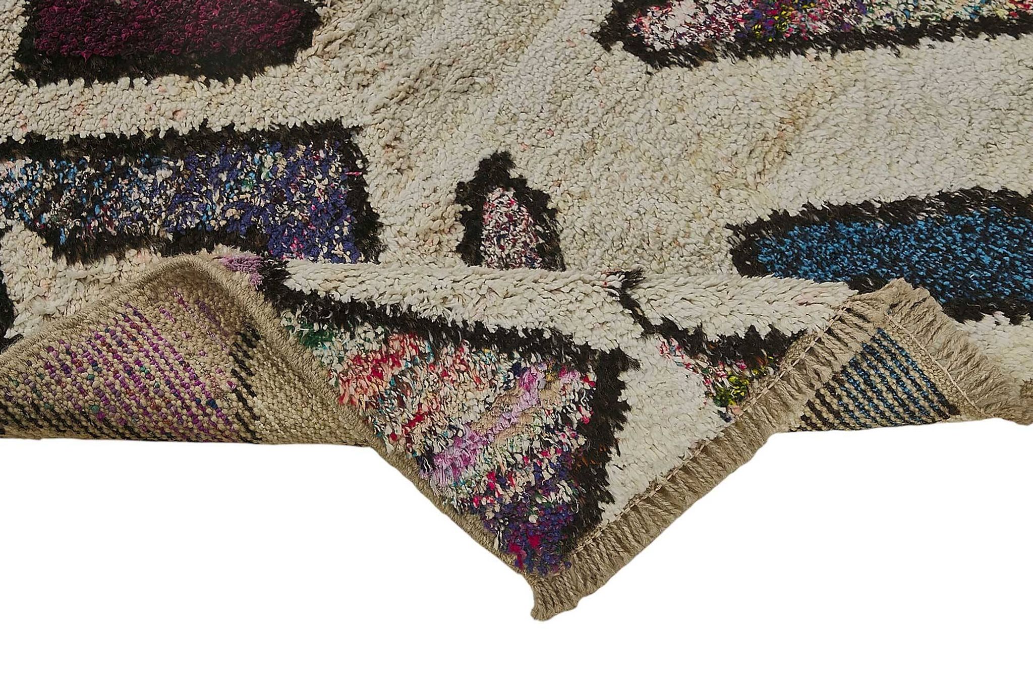 Handwoven Turkish Recycled Boho Rug 92 cm x 293 cm