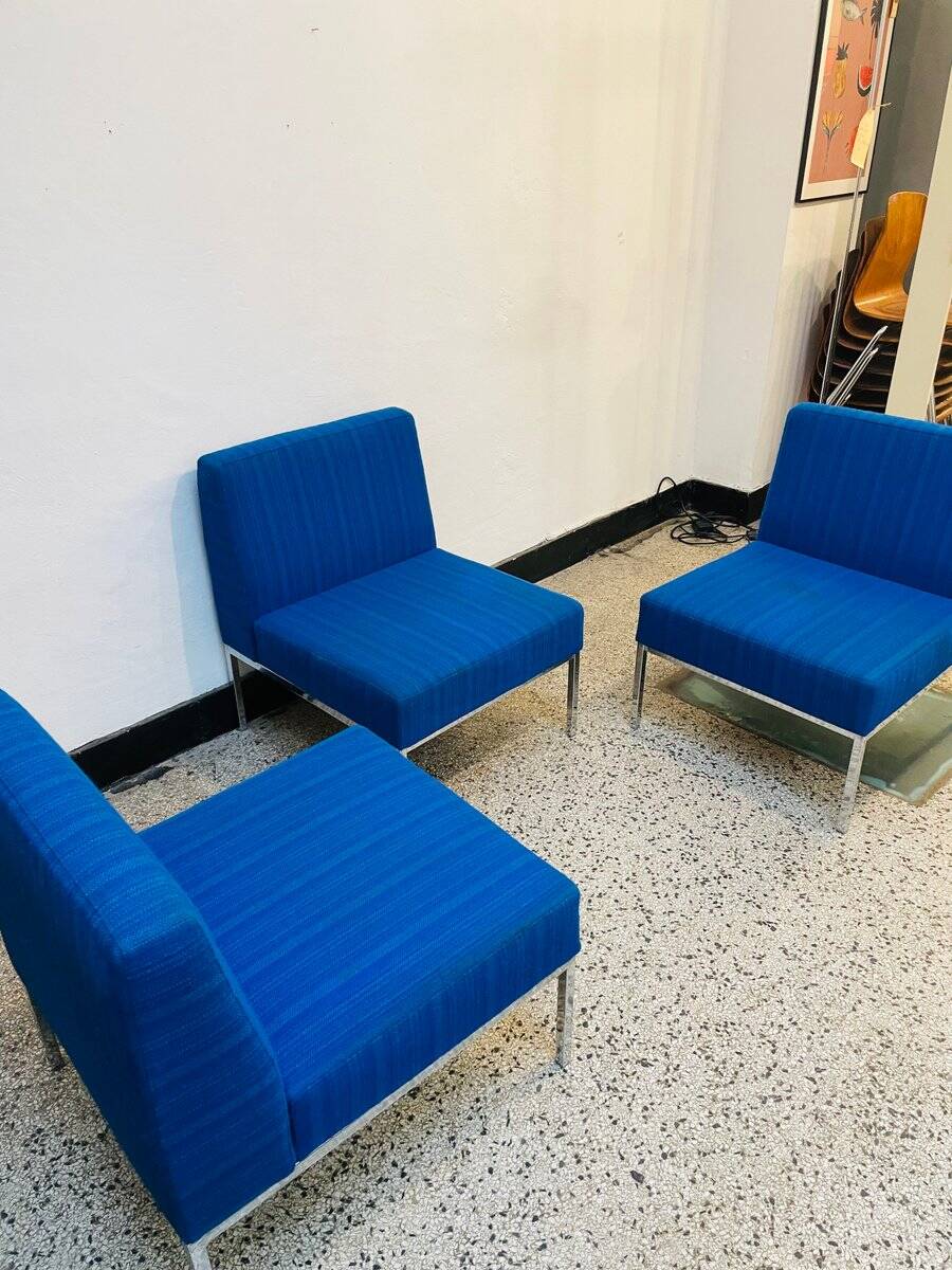 Modular mid-century armchairs, 1970s, set of 3