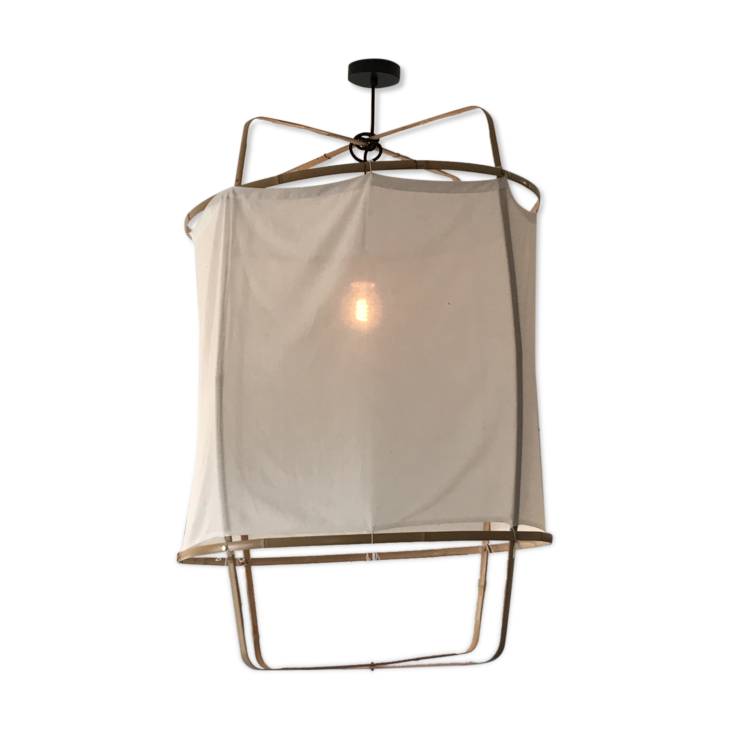 Hanging ay illuminate z2 blond bamboo and white cotton