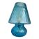 Light blue Murano-style glass with a balloton lamp.