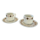 2 breakfast cups with saucers Apilco an'. 80