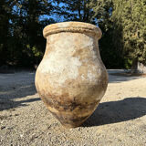 Ancient terracotta pottery jar