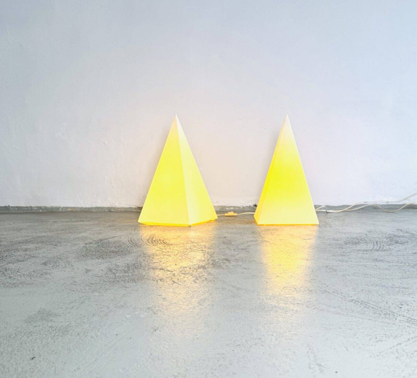 Pyramid Floor & Table Lamp By Harco Loor For Harco Loor Design, The Netherlands 1980S