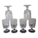 Set of 6 old white wine glasses in Sèvres Crystal Arezzo Model