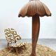 Midcentury Art-Deco wooden airplane propeller floor lamp