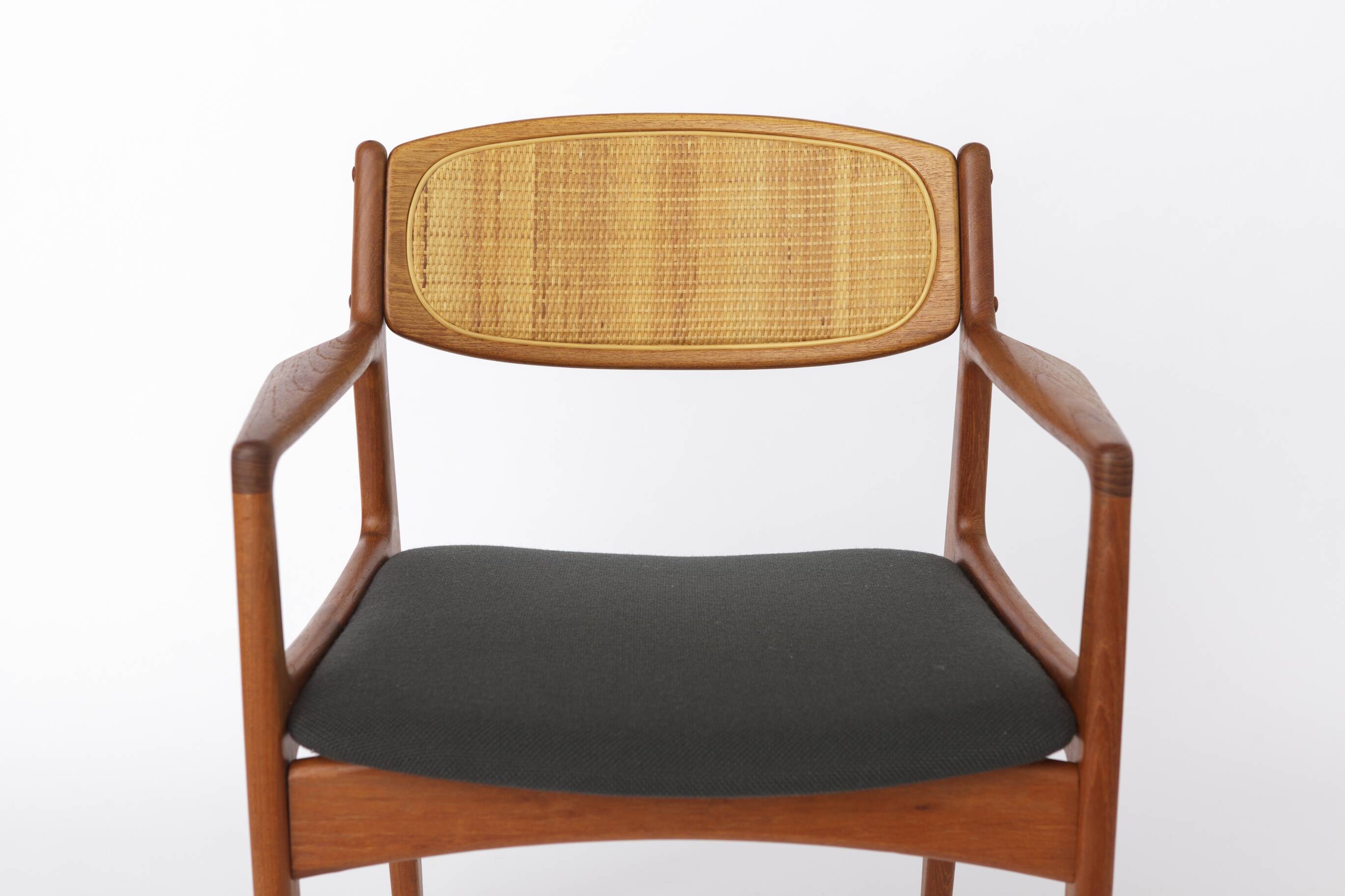 Danish Teak & Rattan Armchair by Ib Kofod-Larsen, 1960s, Model 4325