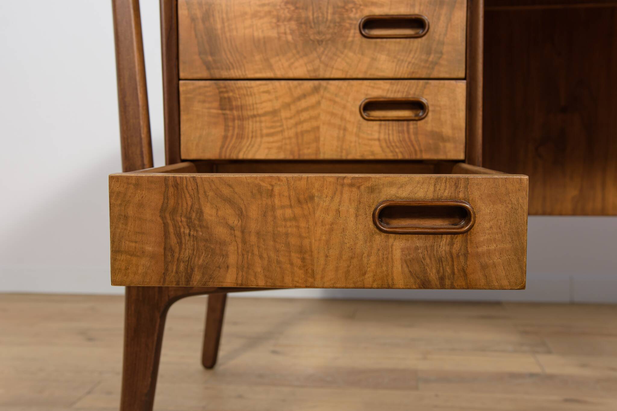 Mid-Century Walnut Desk by Svend Åge Madsen for H.P. Hansen, Denmark, 1960s