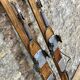 Old skis wood ash deco chalet mountain vintage 208 cm