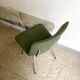 Chaise en aluminium chromé et skaï vert années 1960