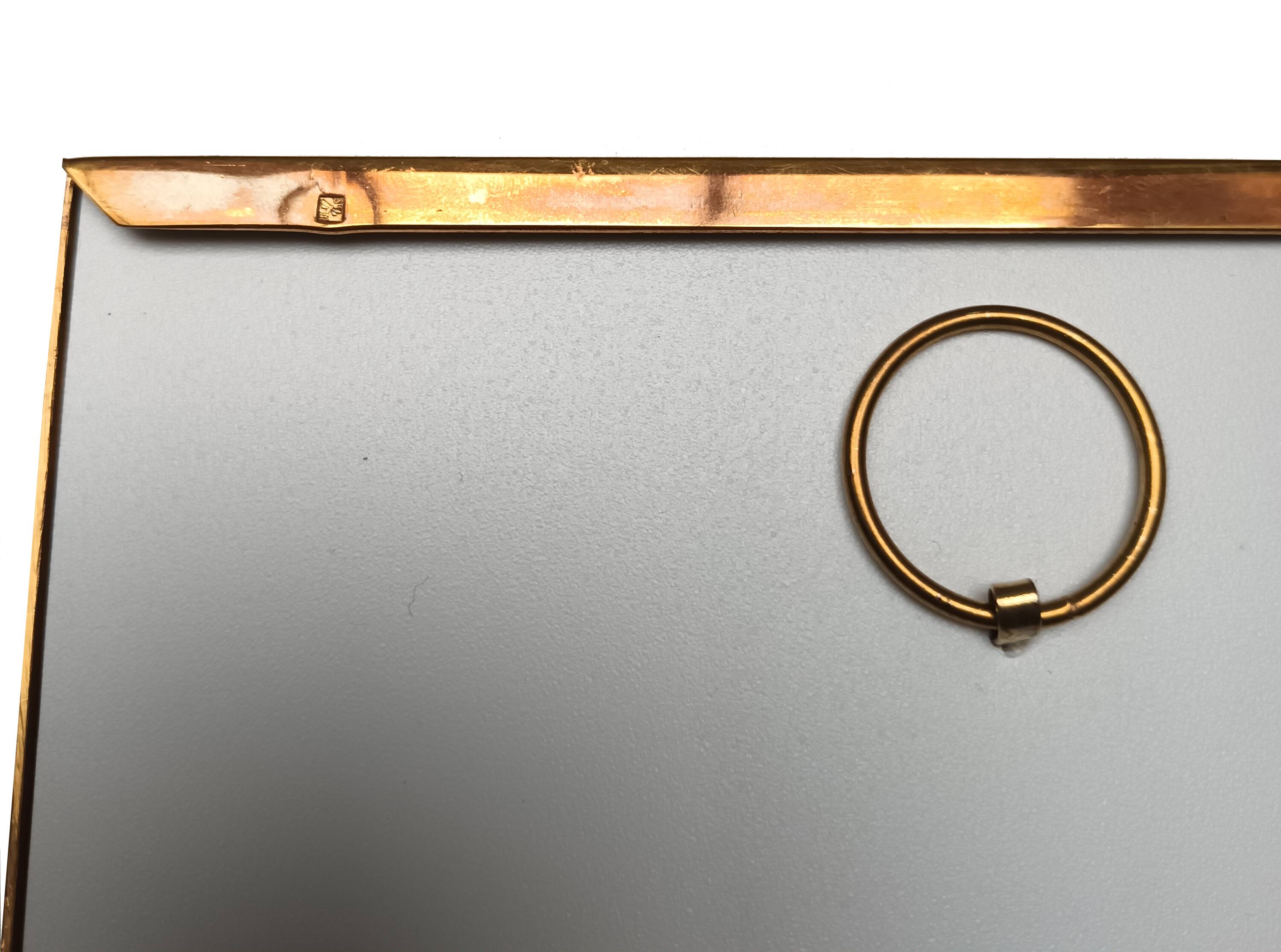 Golden square frame Italy circa 1970