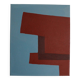 Minimalist canvas "structure in blue and red"