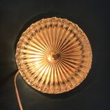 Round ceiling light in chiseled glass