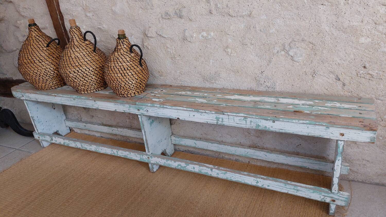 Antique bench with original patina