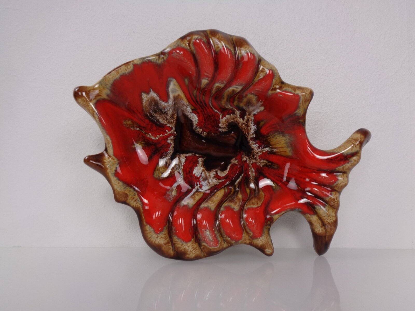 French studio ceramic bowl with fish from Vallauris, 1970s