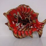 French studio ceramic bowl with fish from Vallauris, 1970s