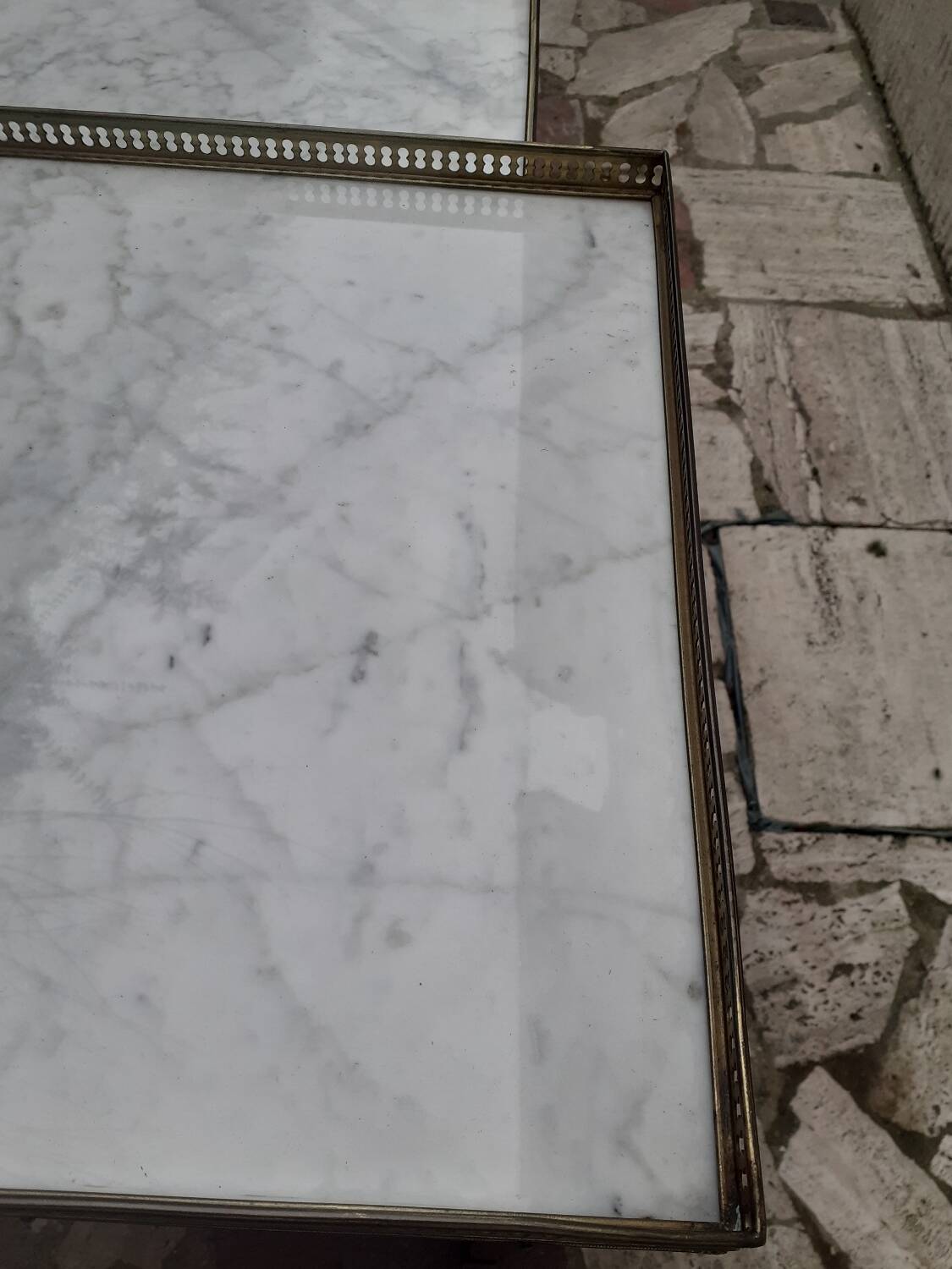 Set of three Louis XVI mahogany nesting tables