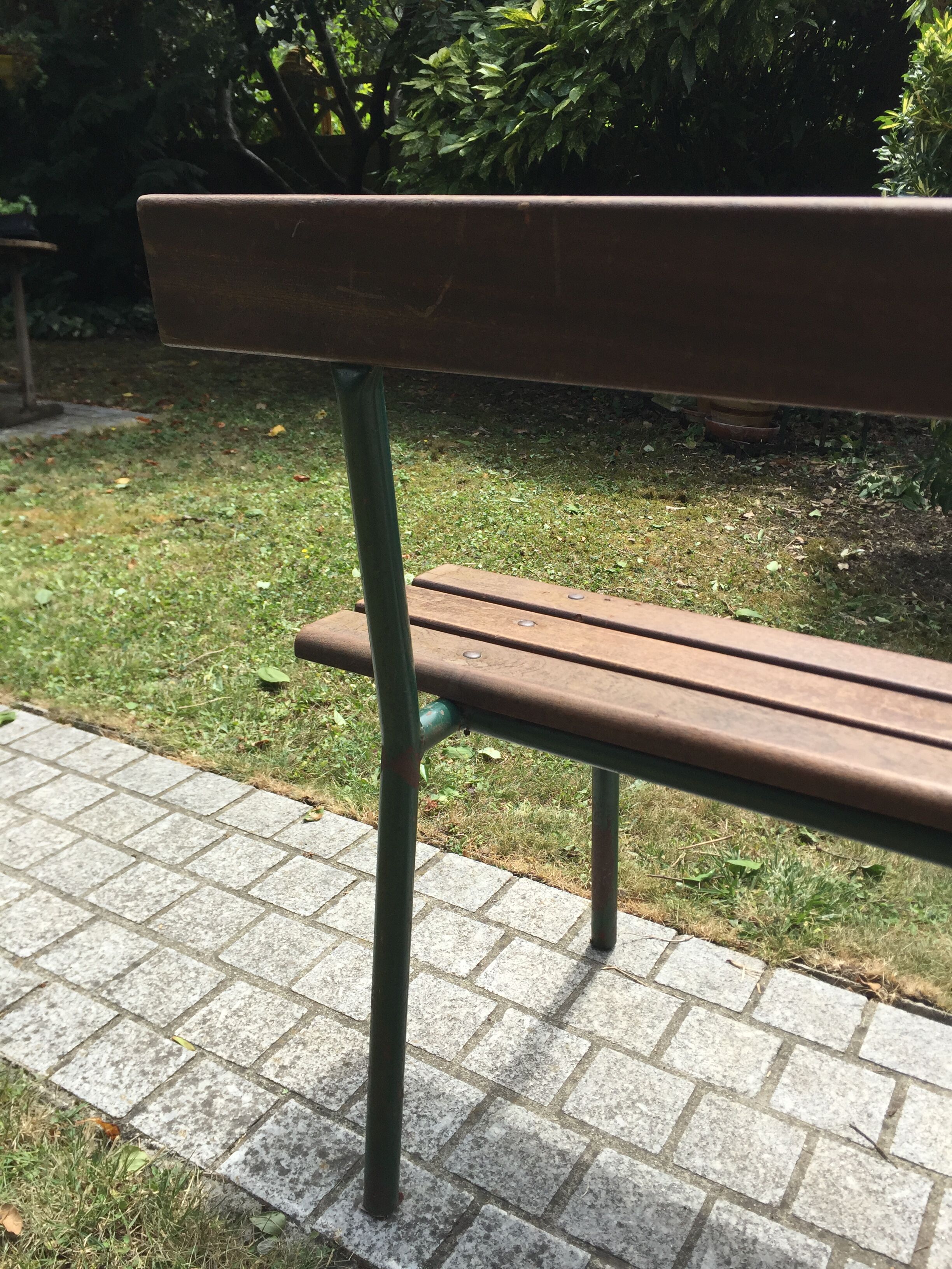 School bench with backrest