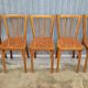 Set of 5 antique signed Baumann bistro chairs