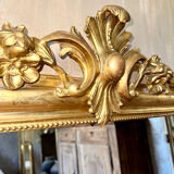 Miroir ancien Louis-Philippe à fronton