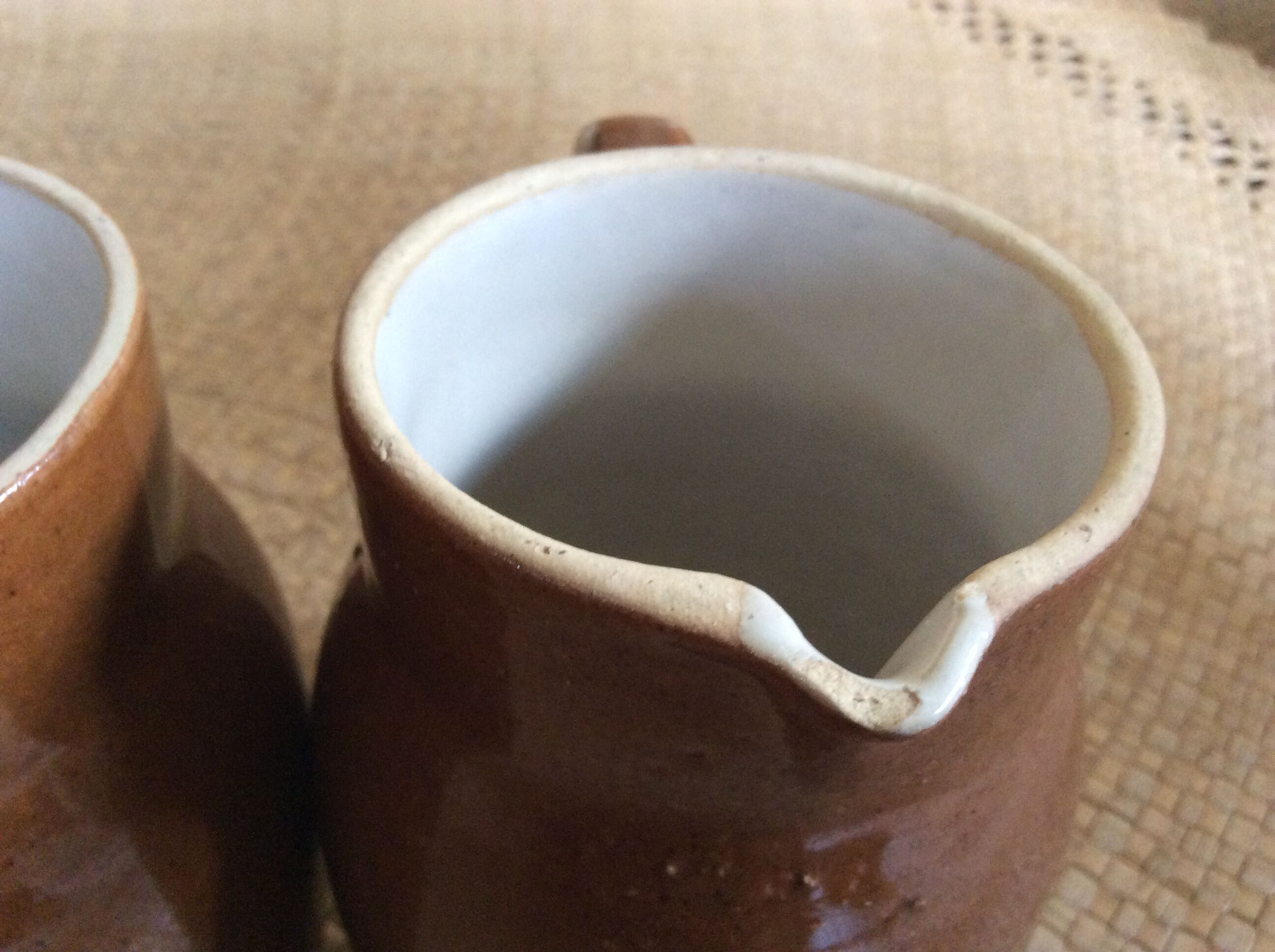 Série de 2 pots en grès