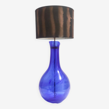 Lampe postmoderne en verre de Murano bleu, Italie