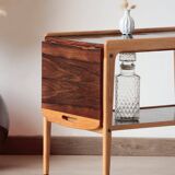 Scandinavian 'Thea' side table in rosewood and laminate, Yngve Ekström
