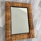 Antique woven wicker mirror 53x71cm