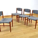 4 Vintage Scandinavian Chairs 1960 Glostrup Edition