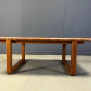 Mid-century solid teak Scandinavian coffee table, 1970s