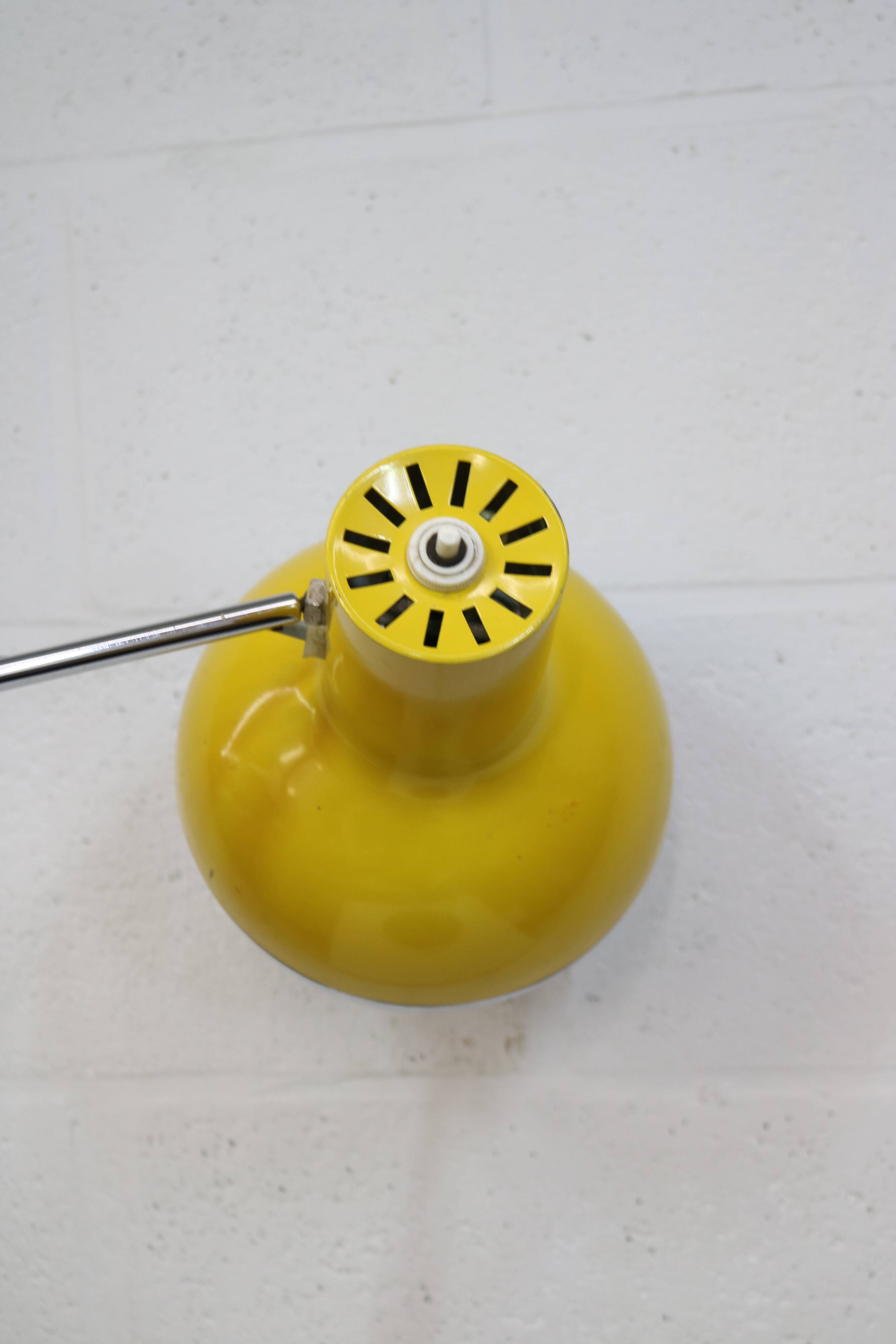Vintage yellow table lamp by Josef Hůrka for Napako, Czechoslovakia 1970