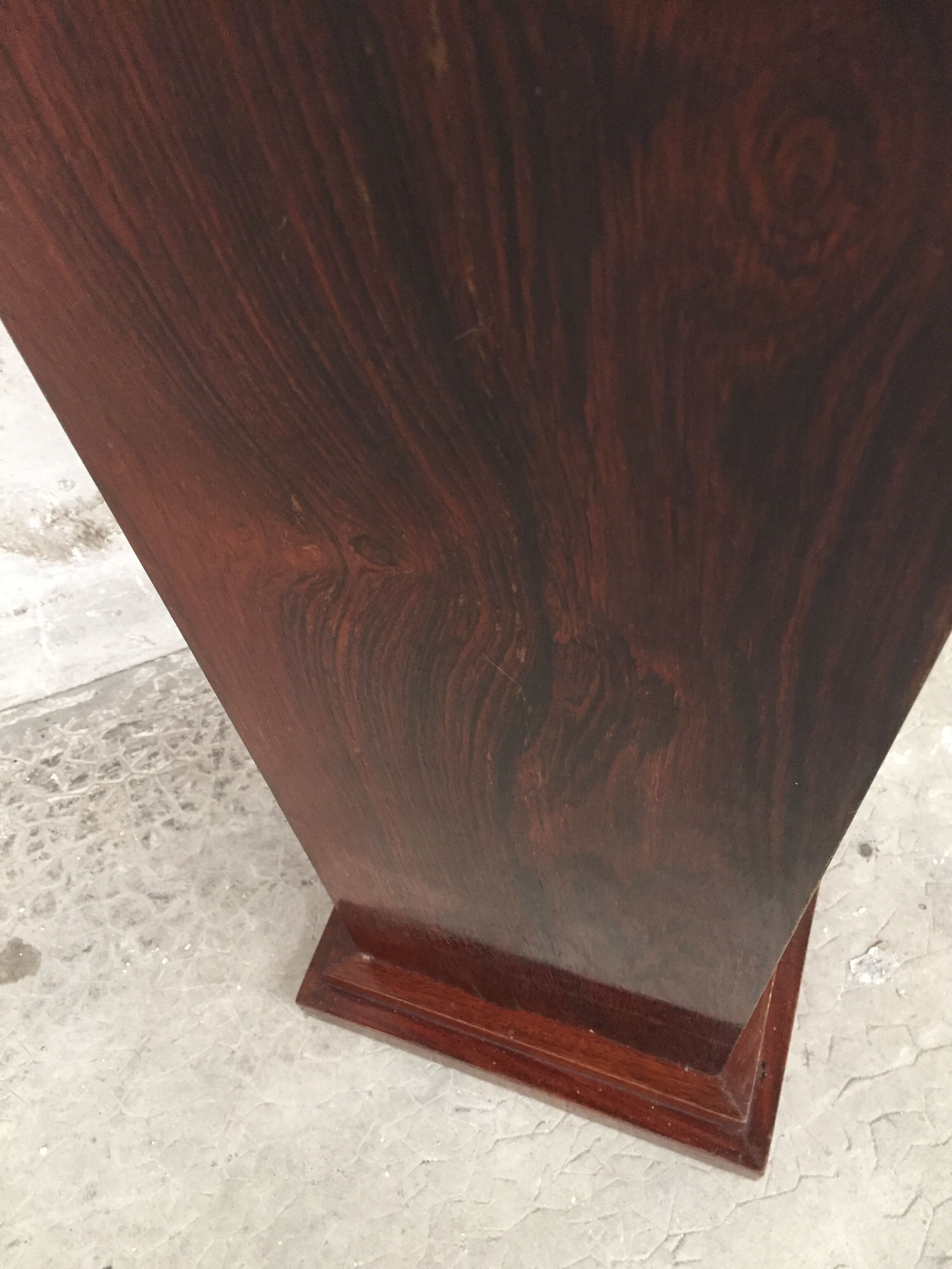 Art deco rosewood and marble column