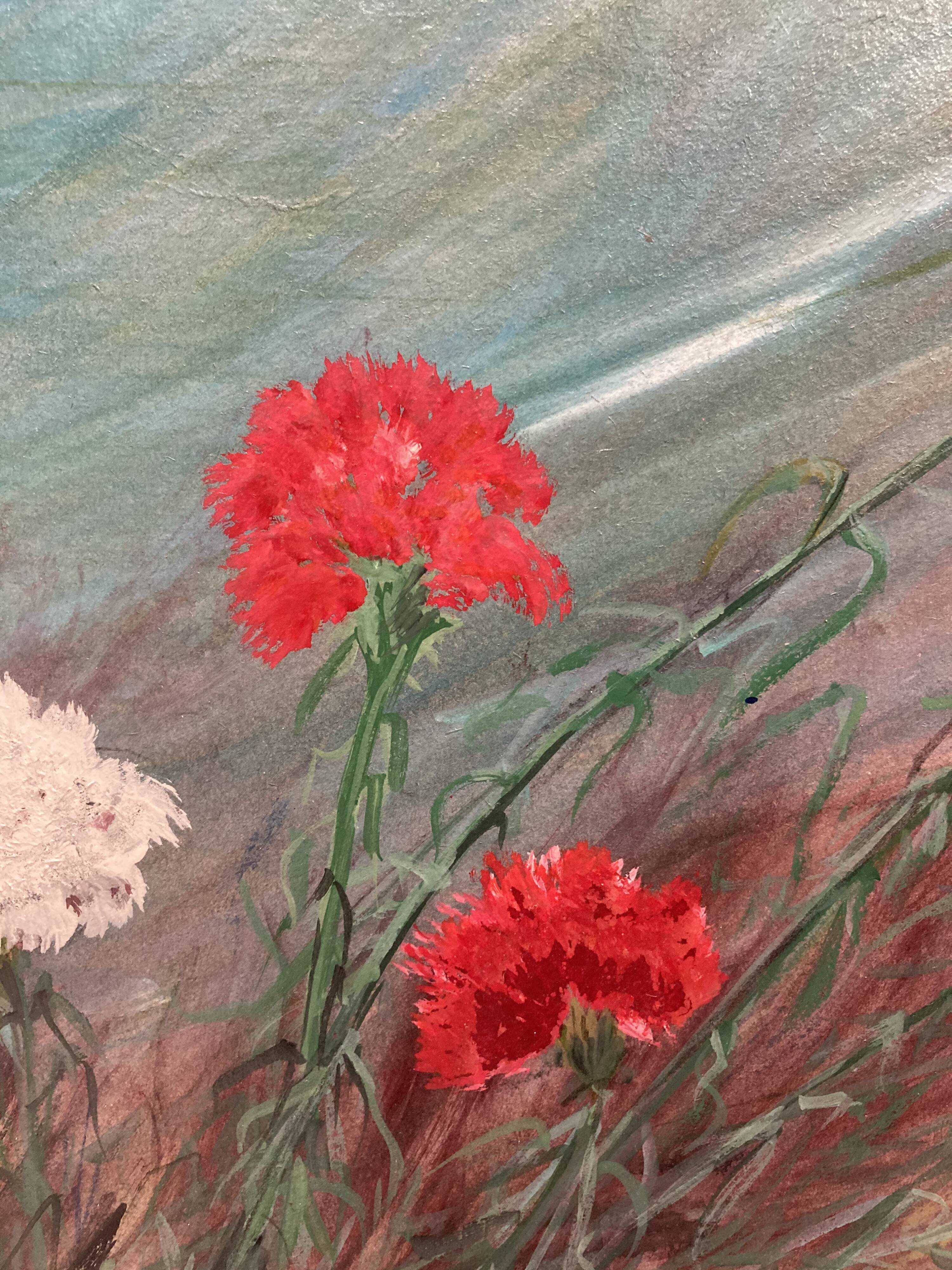 Vintage carnation painting