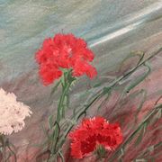 Peinture vintage aux oeillets
