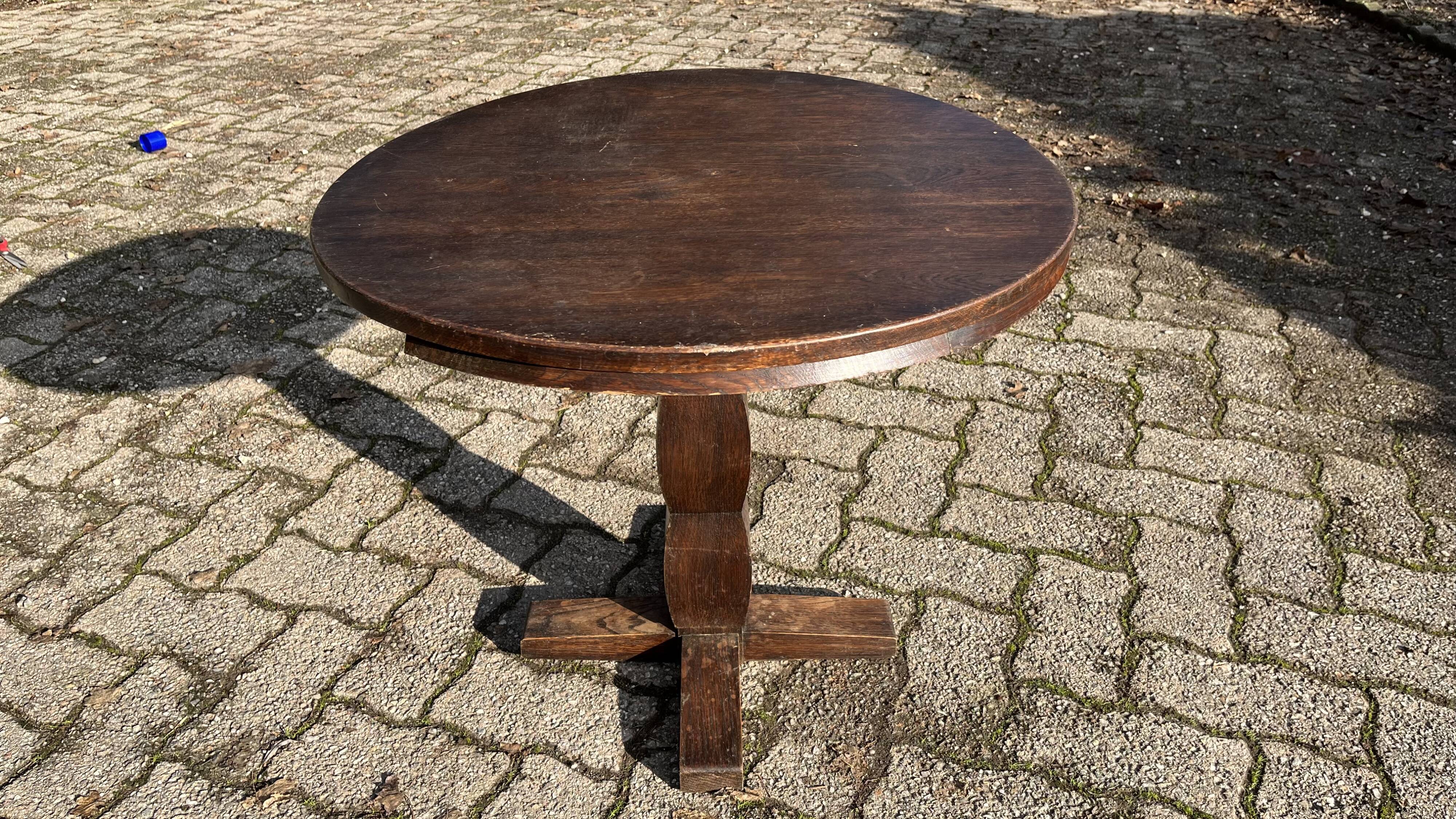 Oak pedestal table 1950