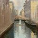 Giuseppe VIGANO: oil on canvas view of Venice circa 1930-1940