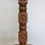 Neo-Basque floor lamp in turned wood - 50s