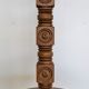 Neo-Basque floor lamp in turned wood - 50s