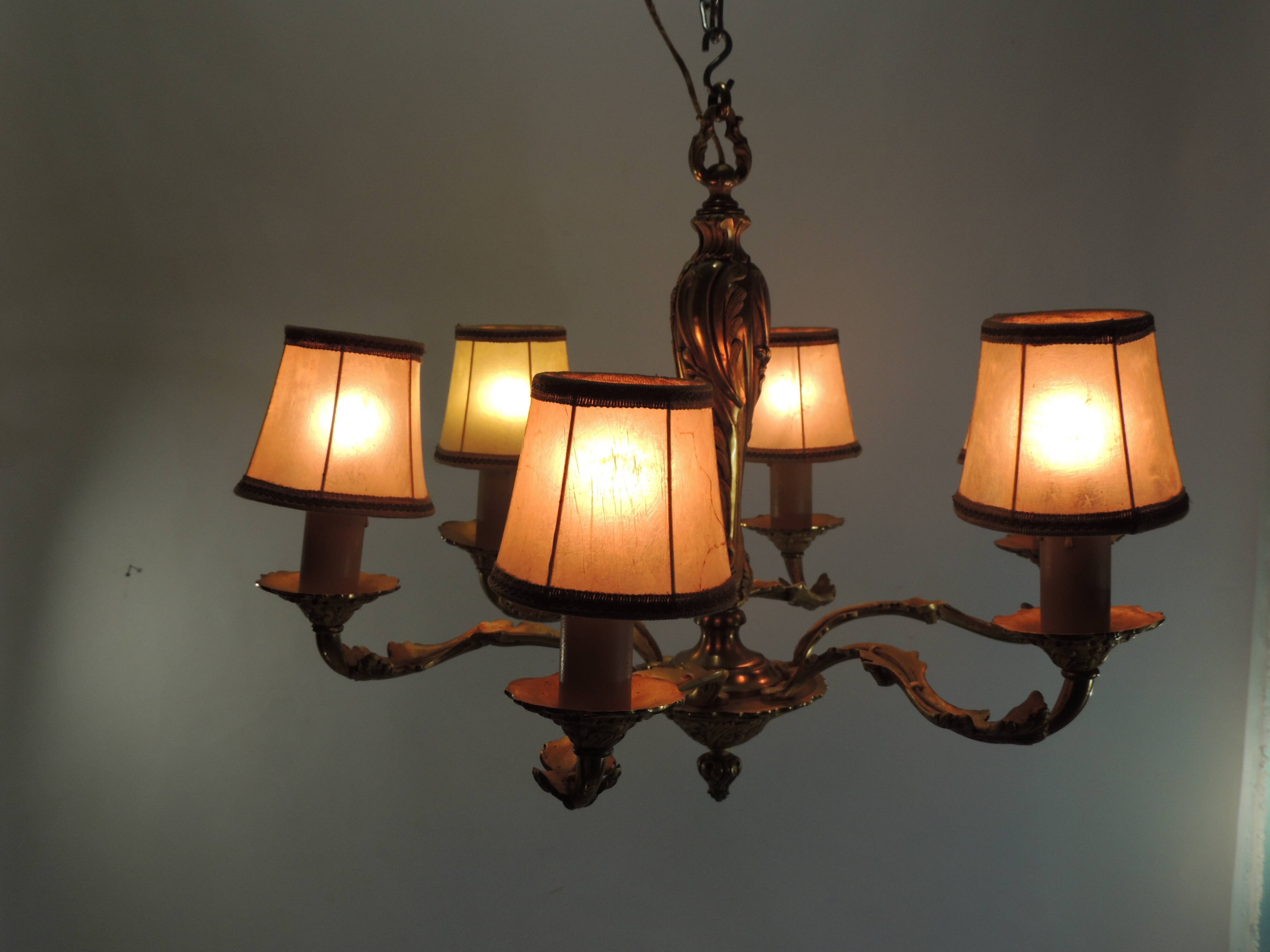 Vintage bronze chandelier