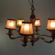 Lustre en bronze six branches vintage