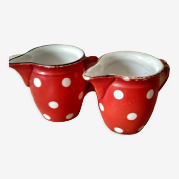 2 small ceramic pitchers by Digoin Sarreguemines