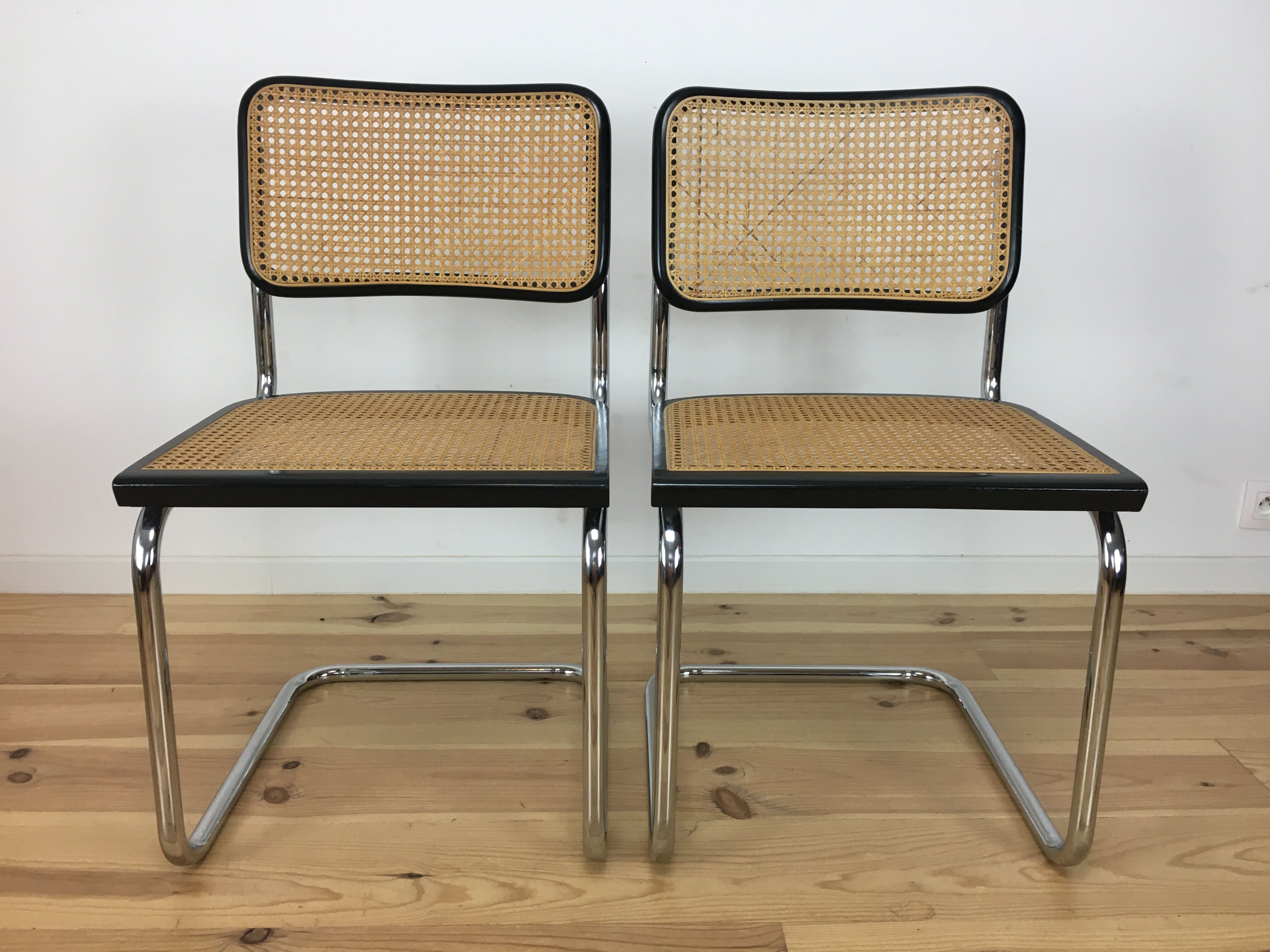 4 chairs Cesca B32 by Marcel Breuer