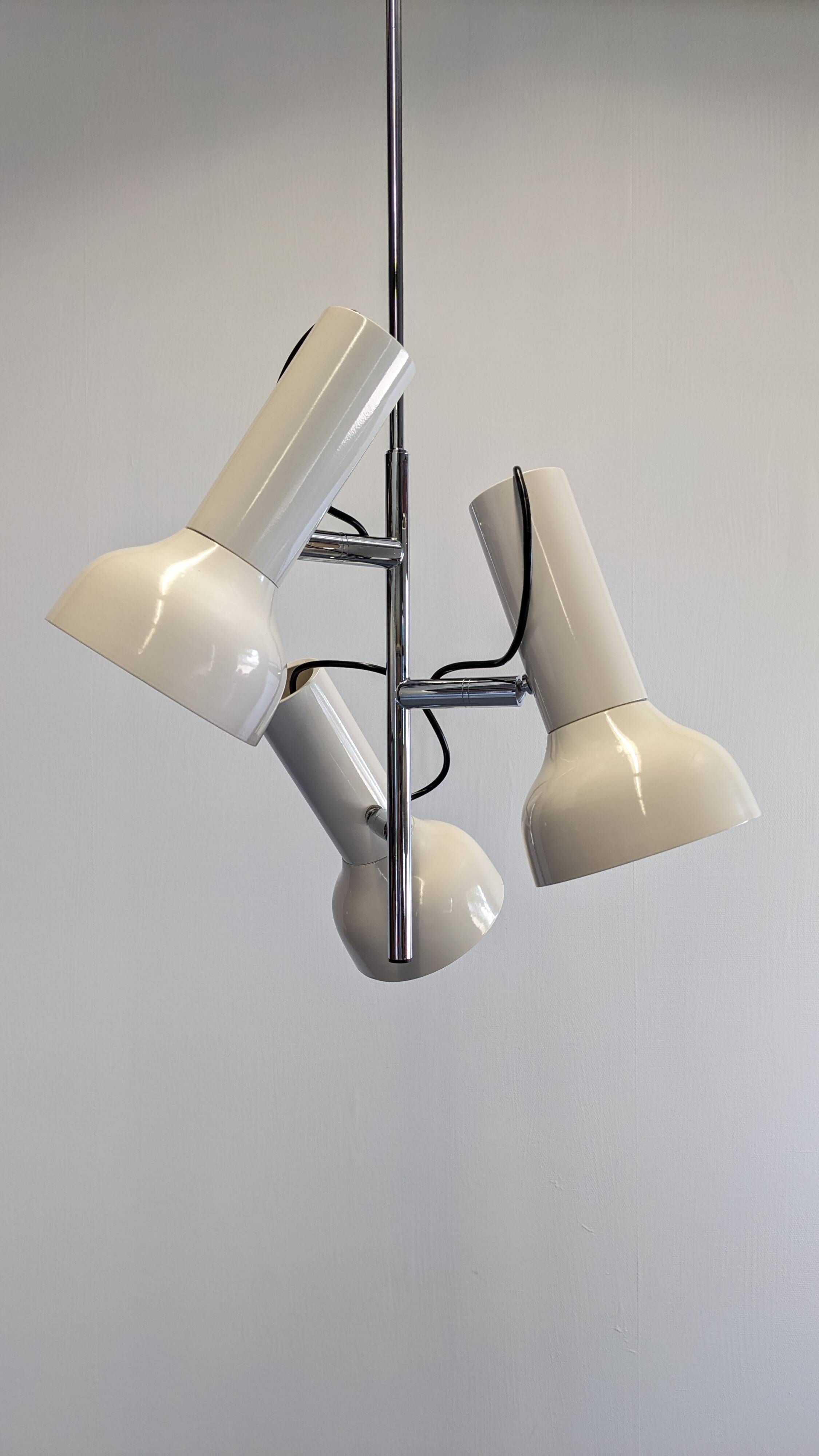 3-spot chandelier by Staff Leuchten, 1960s-70s