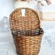 Vintage dark rattan wall basket - Wall decoration