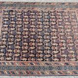 Tapis d'Orient Ancien Iran Afshar : 1,14 X 1,36 Mètres
