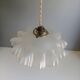 Antique molded glass pendant light - 1930-40