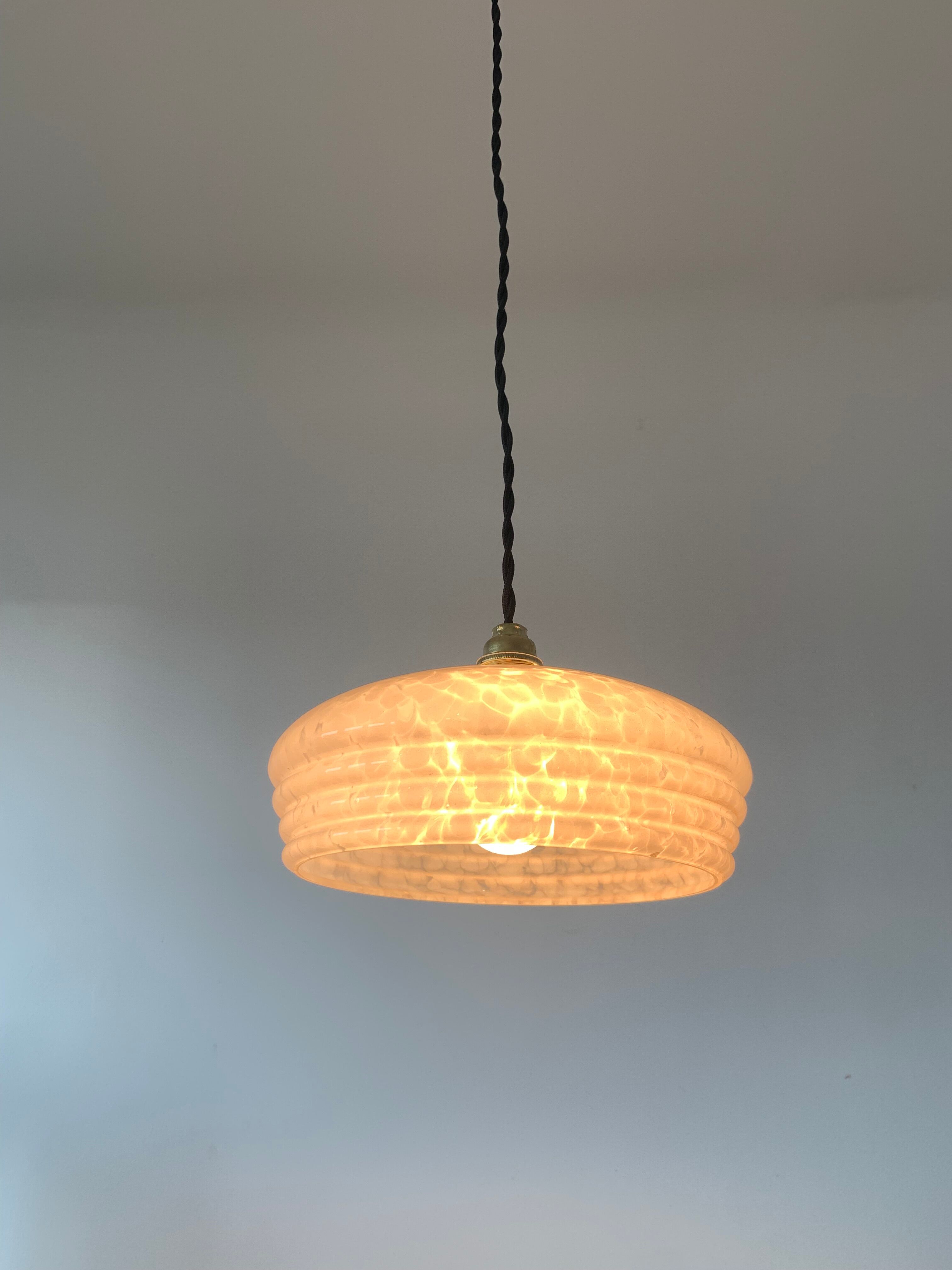 Pink Clichy glass pendant lamp