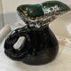 Sculptural pitcher Vallauris in glazed ceramic green and brown, France
