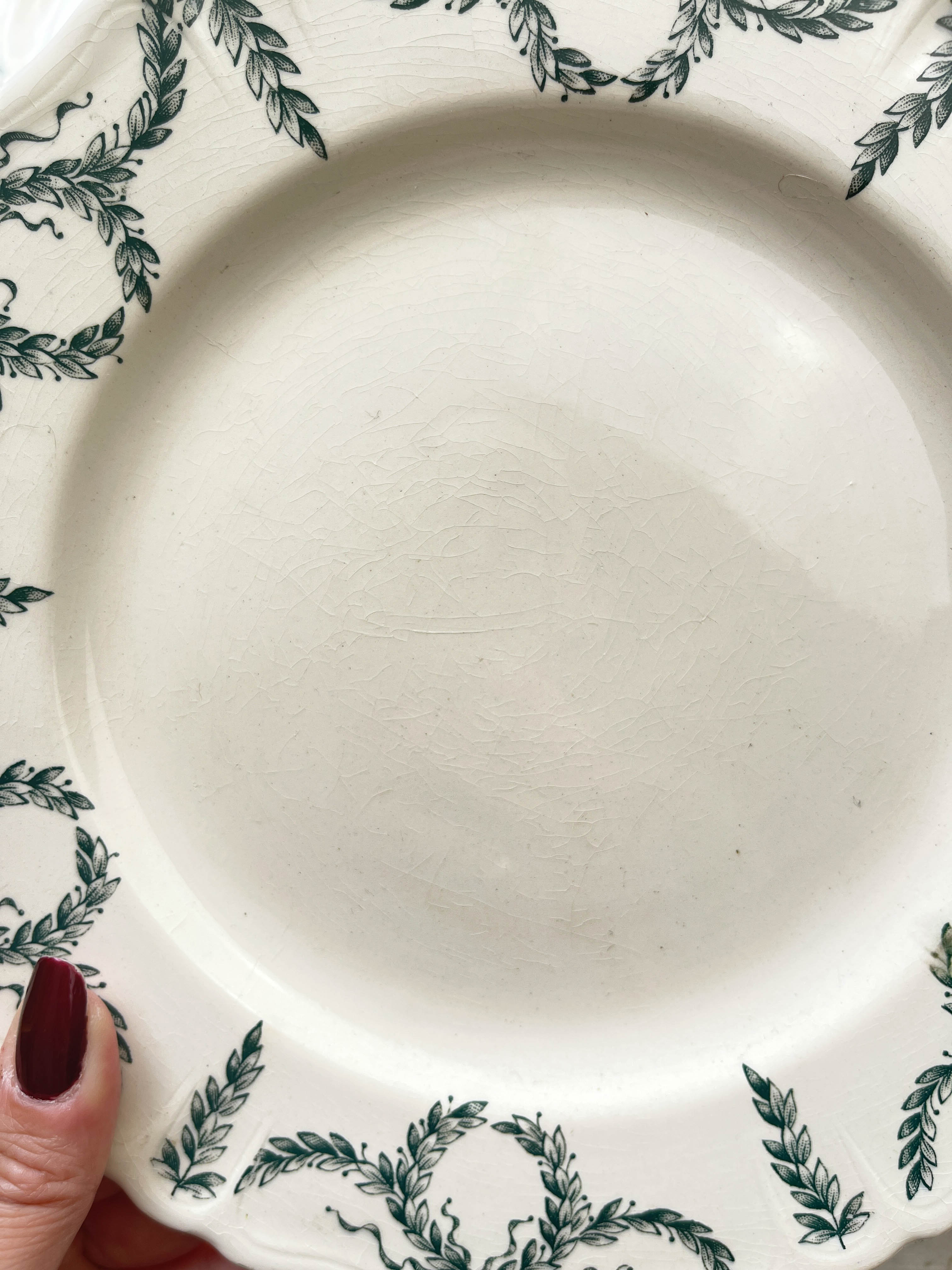 7 plates Terre de fer Longchamp model Villey