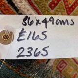 Vintage Turkish Mini Kilim 86x49 cm Wool Small Kelim Runner, shabby Chic